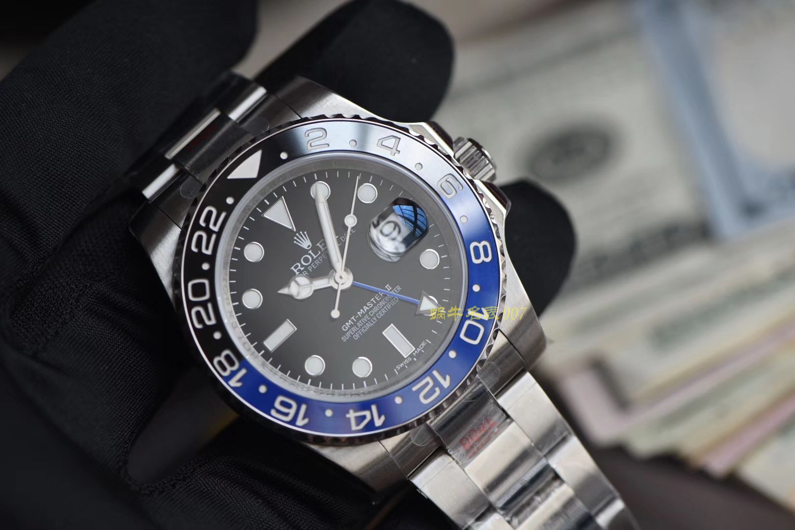  Rolex  GMT MASTER II系列m126710blnr-0002(五珠链)，116710BLNR-78200可乐圈 wrist watch （DJ一比一超A高仿手表） / R290