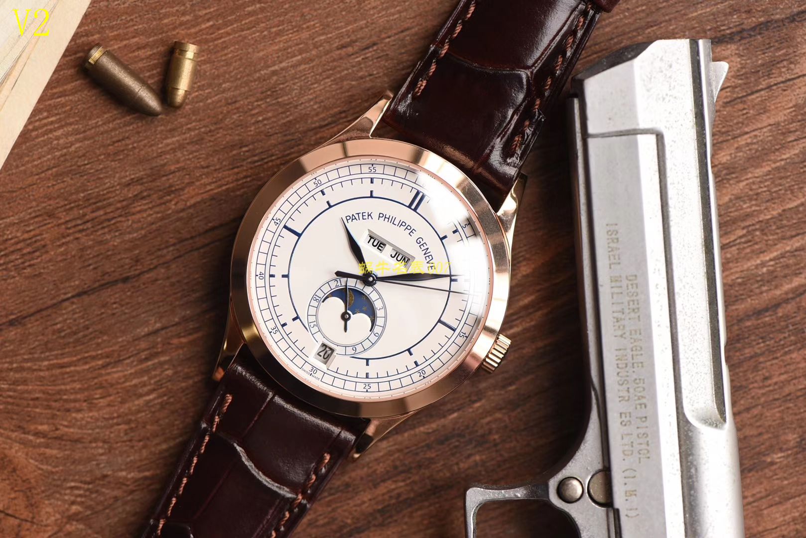 【台湾 Factory 一比一超A高仿手表】 PATEK PHILIPPE 复杂功能计时系列5396G 玫瑰金男表 / BD205