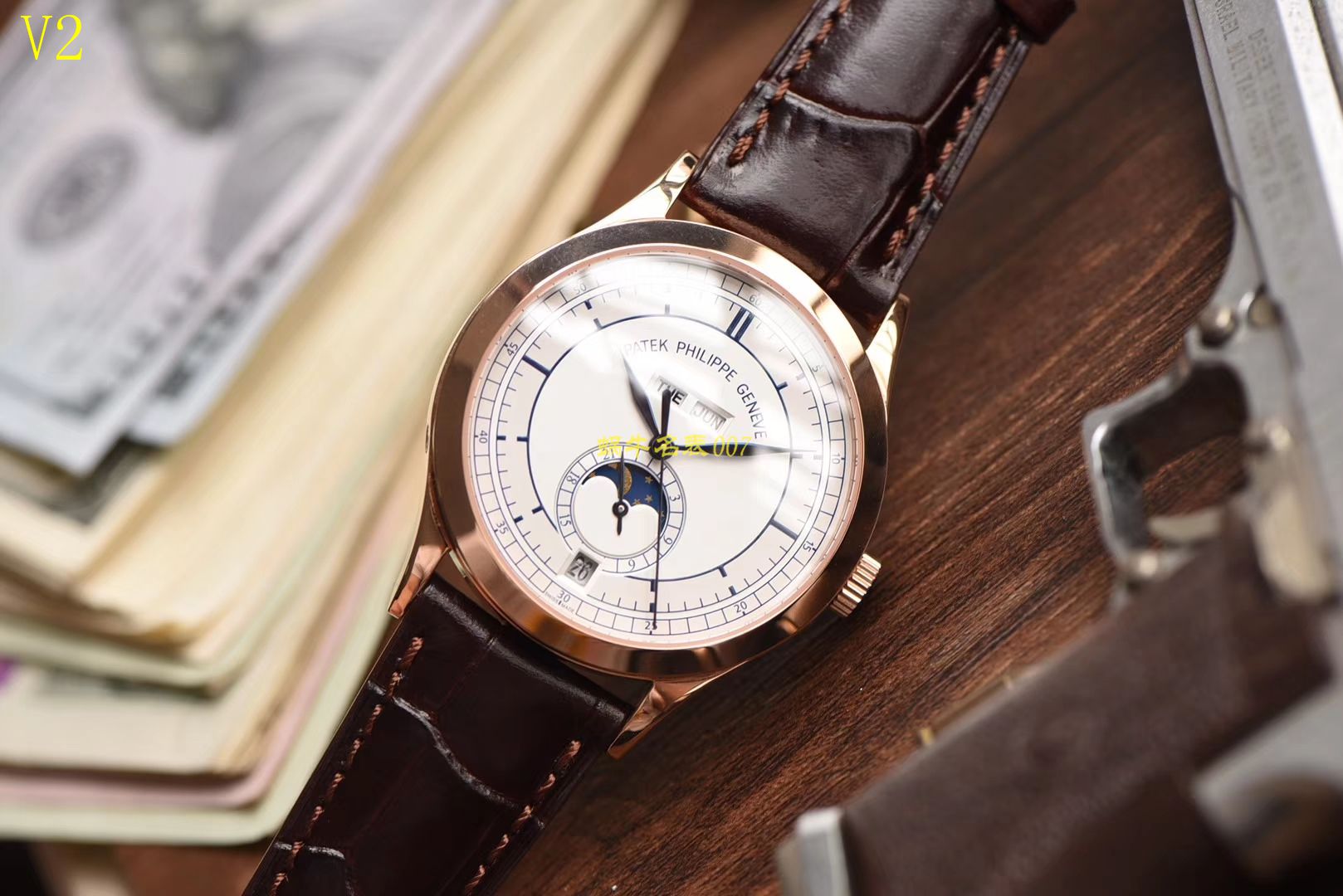 【台湾 Factory 一比一超A高仿手表】 PATEK PHILIPPE 复杂功能计时系列5396G 玫瑰金男表 / BD205