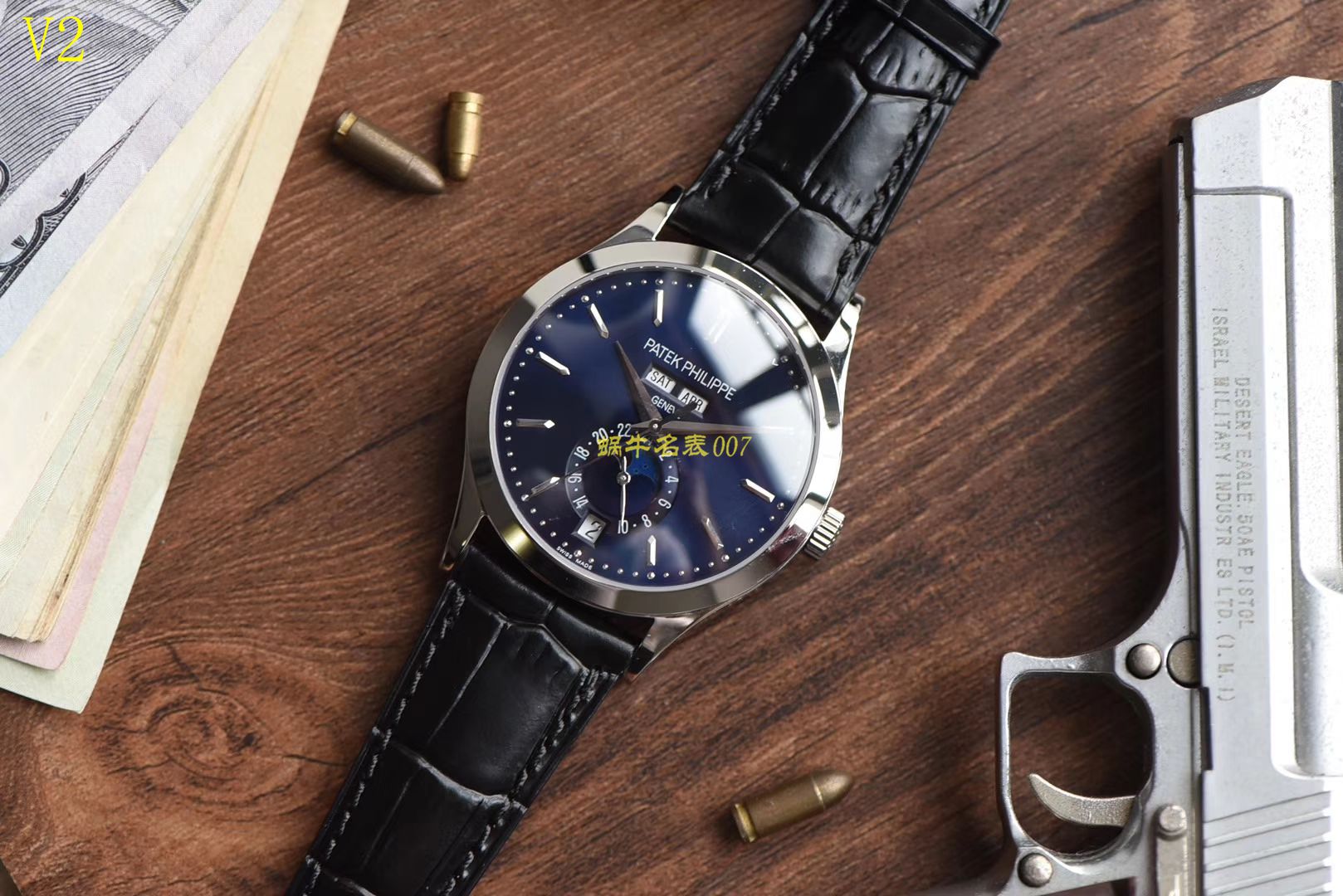 【台湾 Factory 1:1高仿手表】 PATEK PHILIPPE 复杂功能计时系列5396G-014男表 / BD173