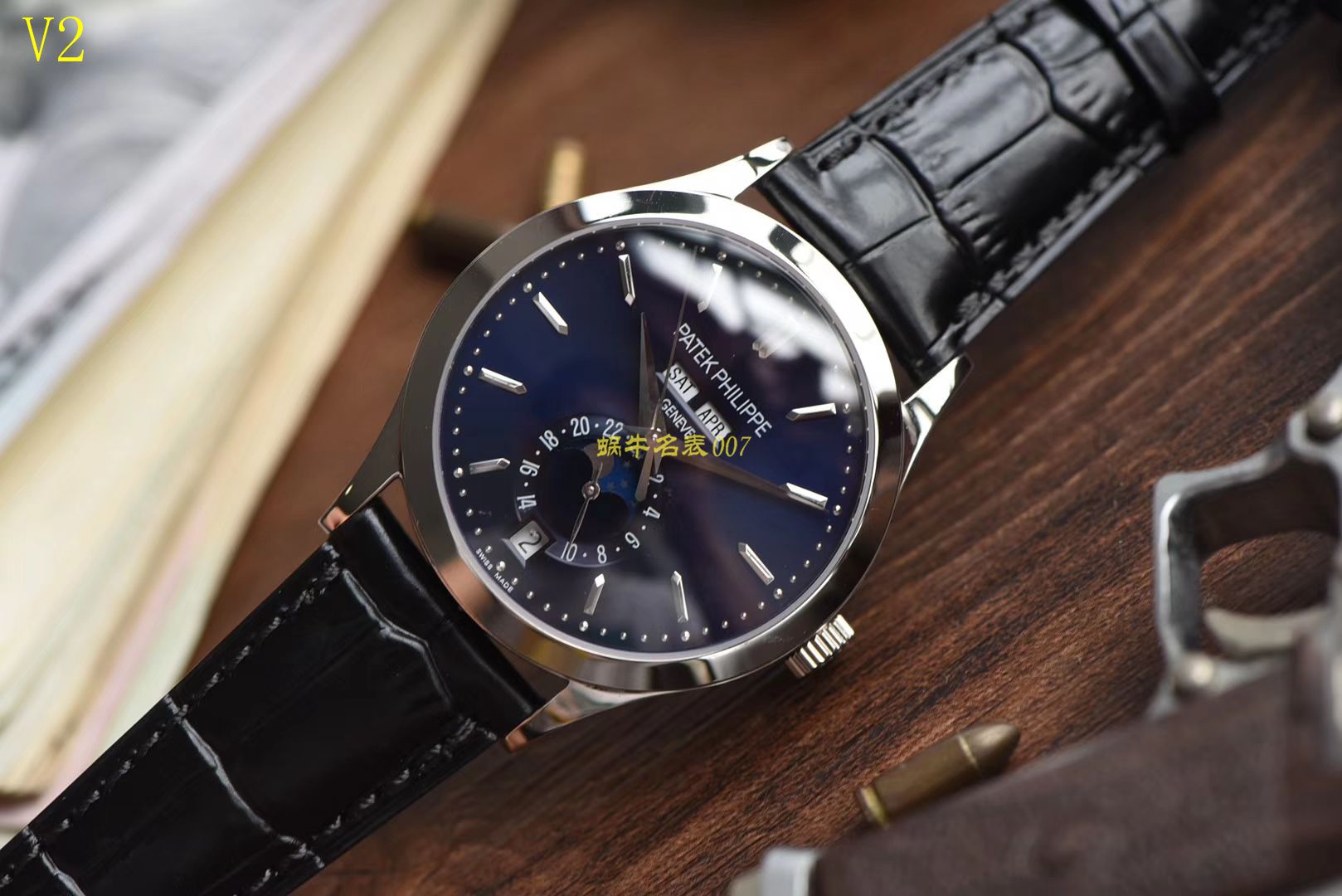 【台湾 Factory 1:1高仿手表】 PATEK PHILIPPE 复杂功能计时系列5396G-014男表 / BD173