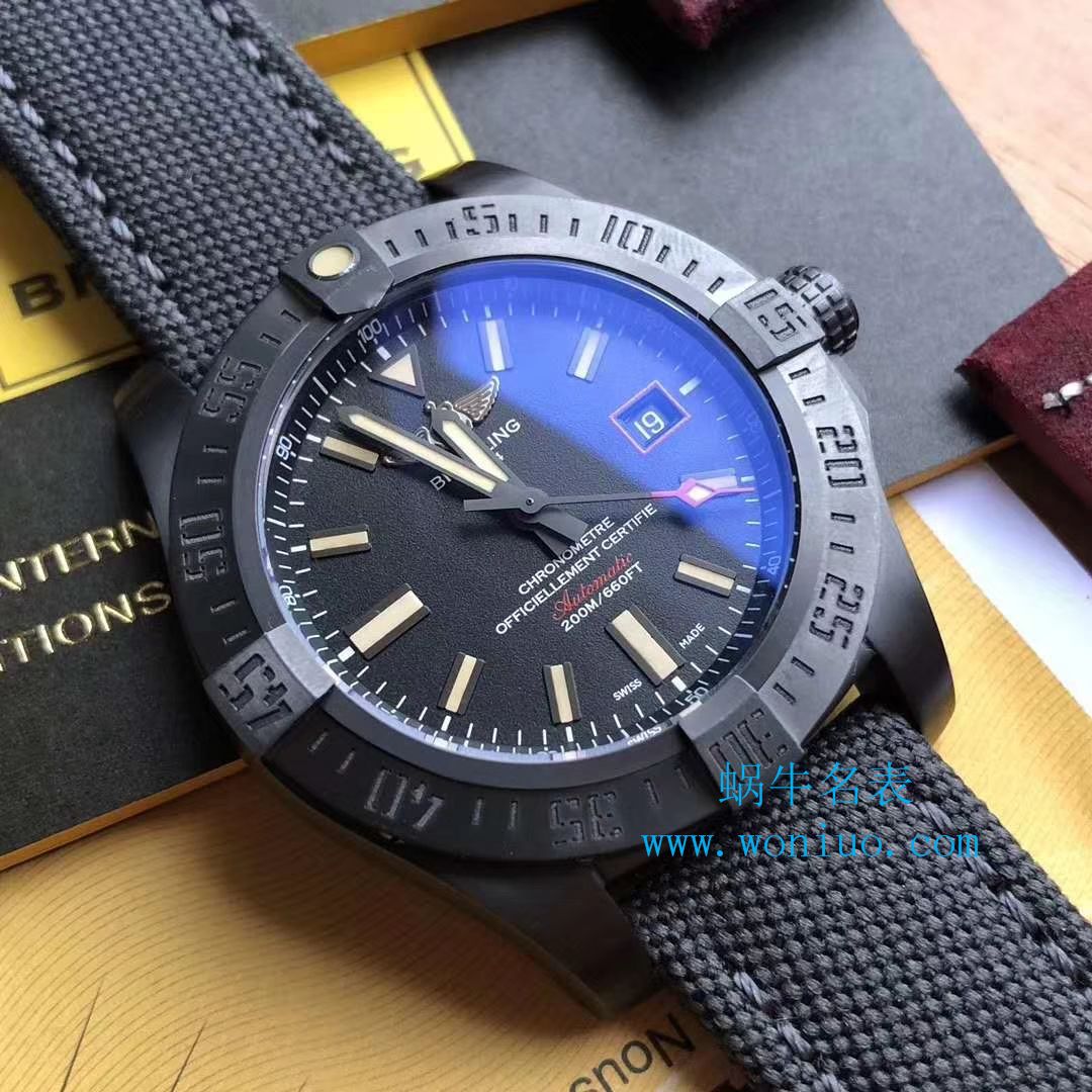 【 Video analysis 专柜原单 Breitling 复仇者黑鸟】 Breitling 机械计时系列V1731110/BD74/109W/M20BASA.1 wrist watch  / BL093