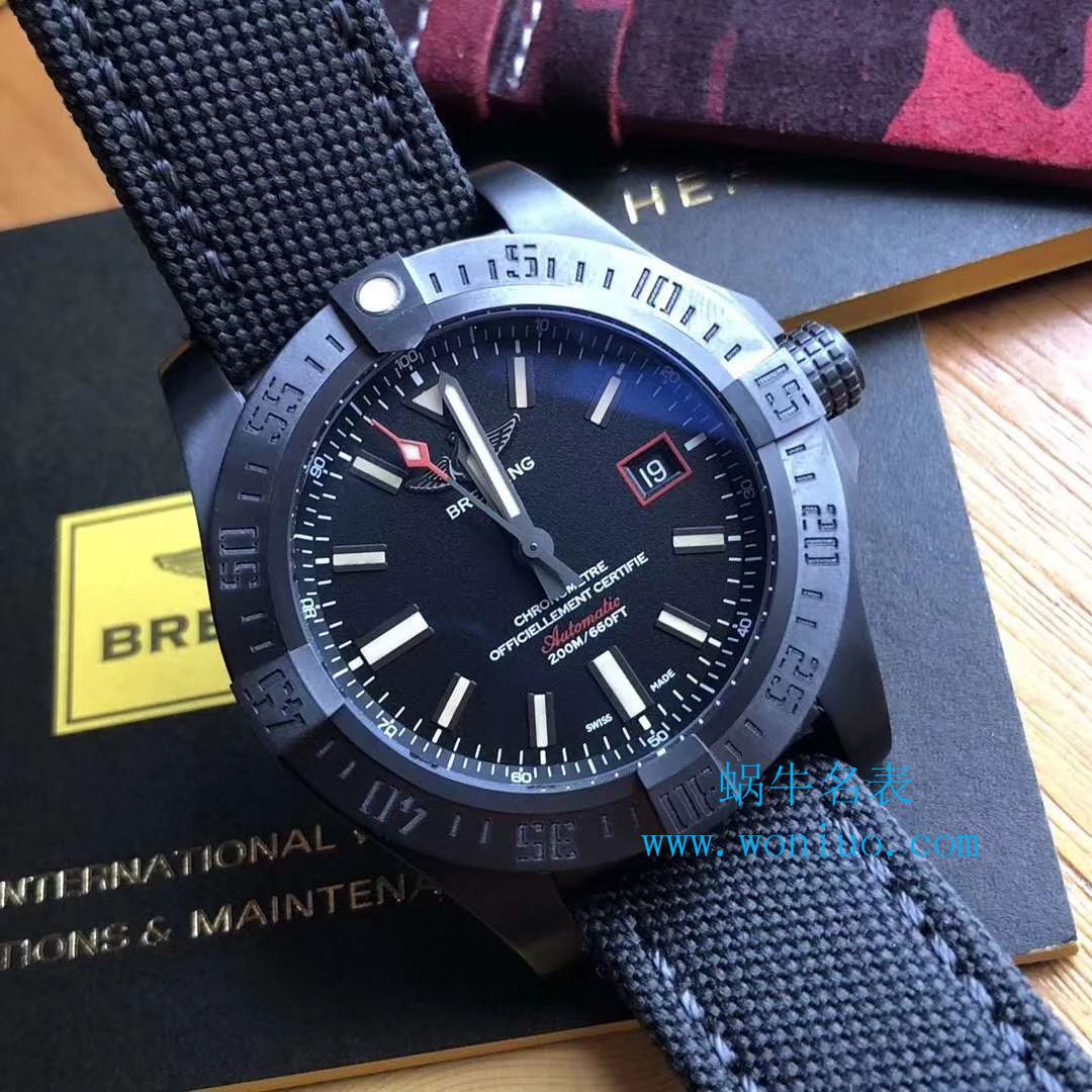 【 Video analysis 专柜原单 Breitling 复仇者黑鸟】 Breitling 机械计时系列V1731110/BD74/109W/M20BASA.1 wrist watch  / BL093