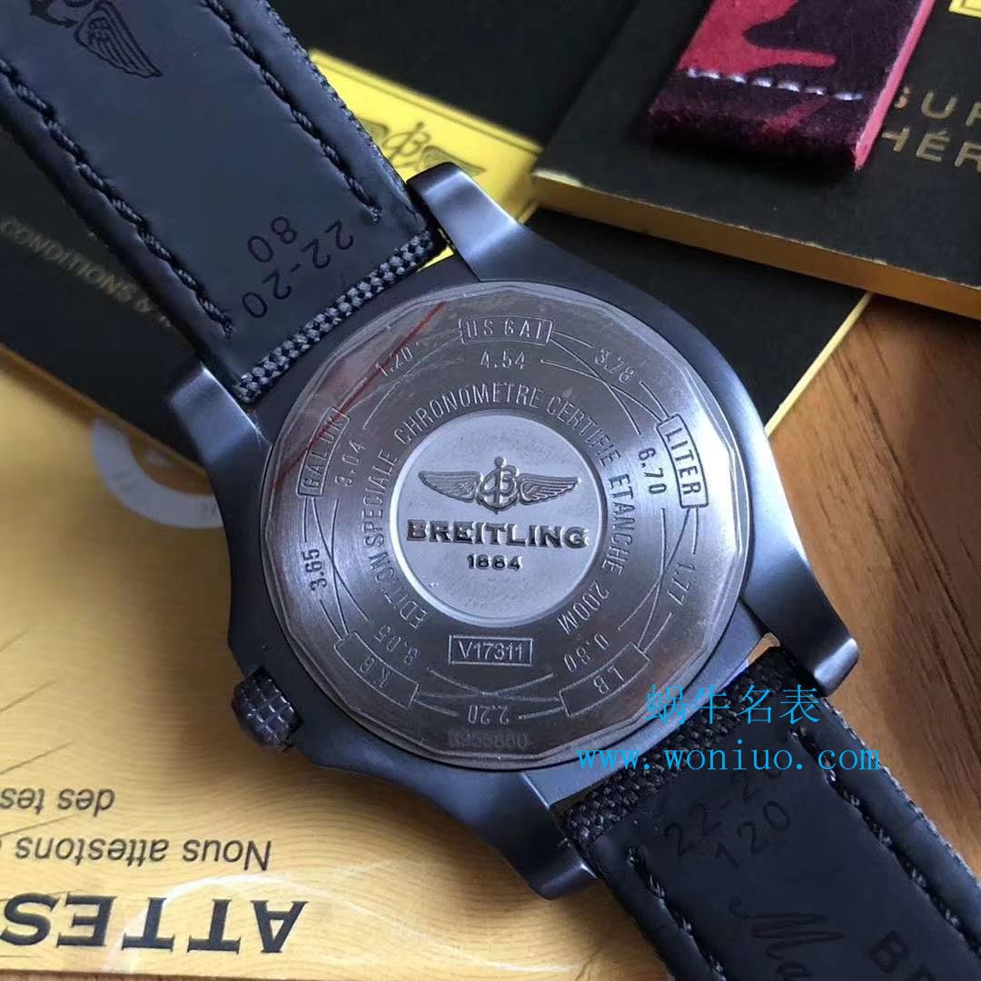【 Video analysis 专柜原单 Breitling 复仇者黑鸟】 Breitling 机械计时系列V1731110/BD74/109W/M20BASA.1 wrist watch  / BL093