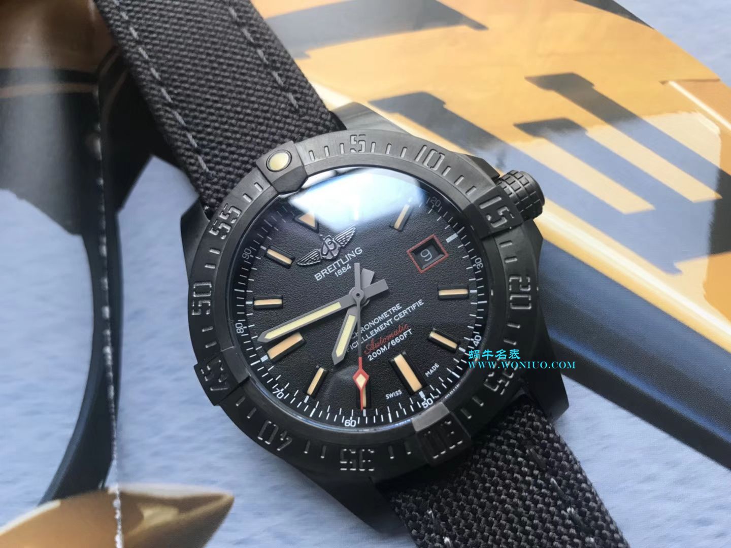 【 Video analysis 专柜原单 Breitling 复仇者黑鸟】 Breitling 机械计时系列V1731110/BD74/109W/M20BASA.1 wrist watch  / BL093