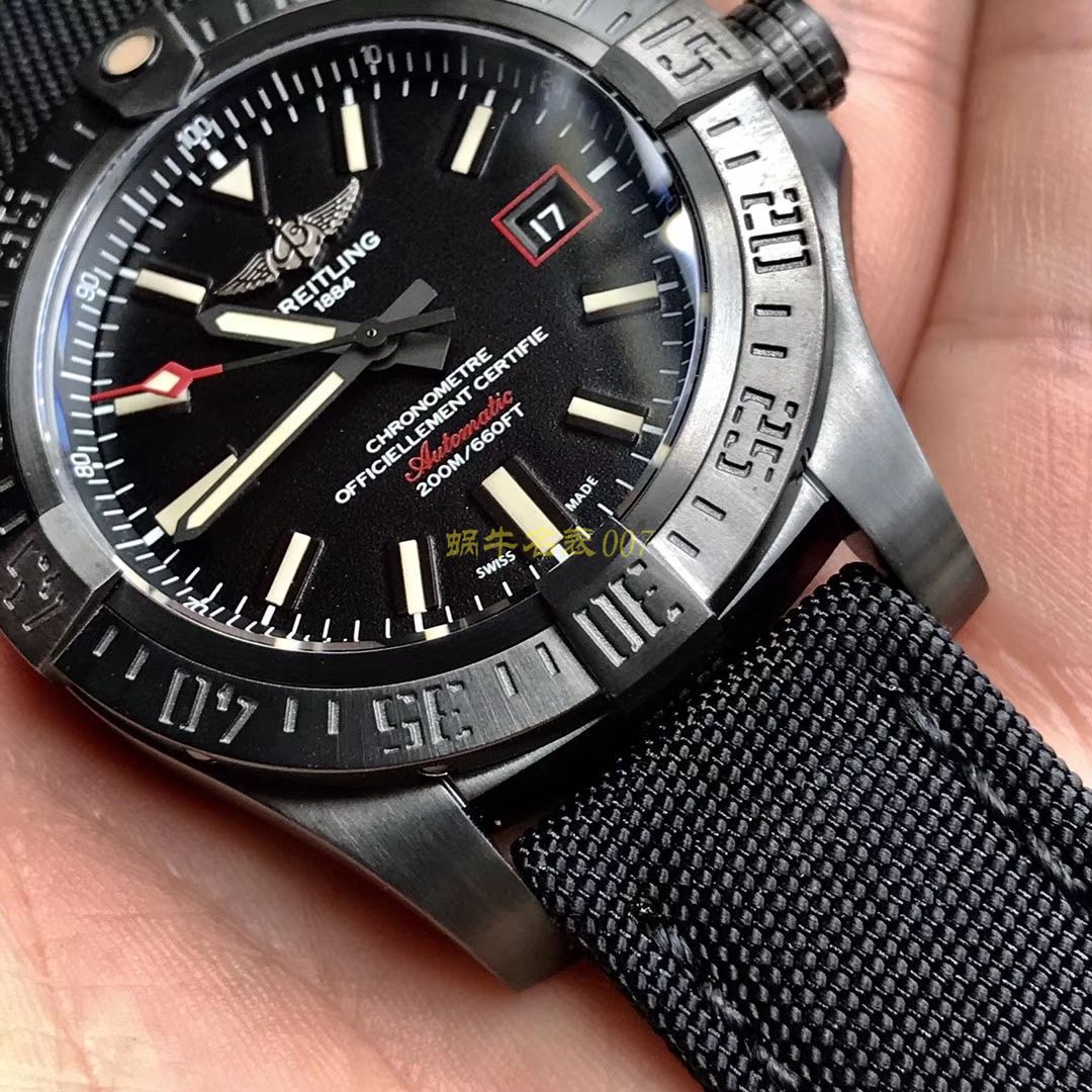 【 Video analysis 专柜原单 Breitling 复仇者黑鸟】 Breitling 机械计时系列V1731110/BD74/109W/M20BASA.1 wrist watch  / BL093