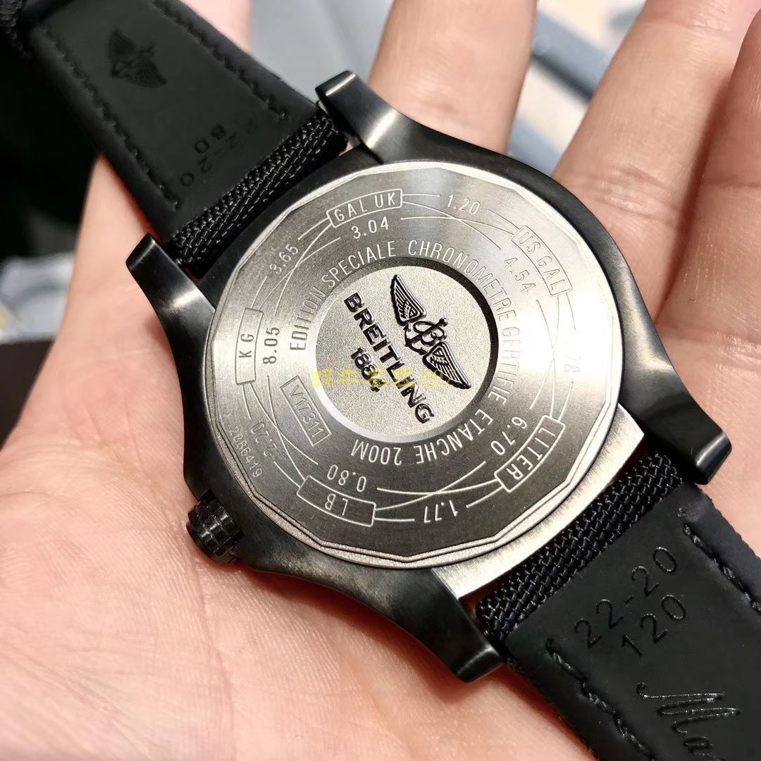 【 Video analysis 专柜原单 Breitling 复仇者黑鸟】 Breitling 机械计时系列V1731110/BD74/109W/M20BASA.1 wrist watch  / BL093