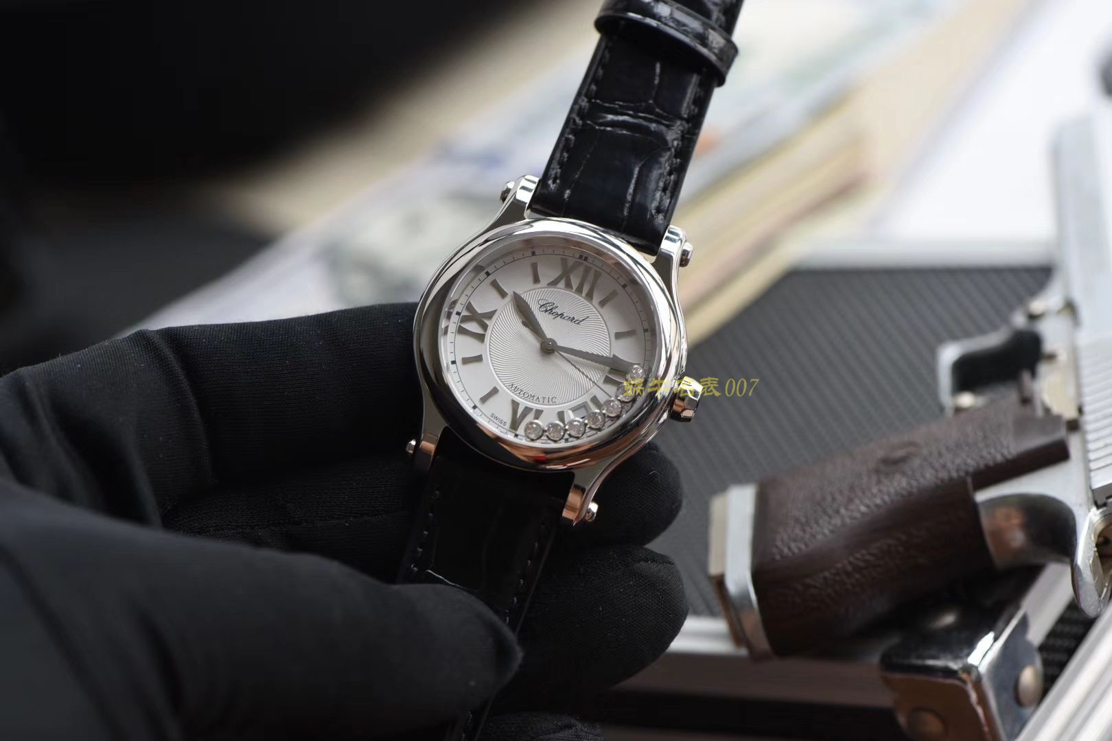  Chopard HAPPY DIAMONDS系列278559-3001 wrist watch 女装【YF一比一超A高仿手表】YF Chopard 快乐钻  美洲鳄鱼皮  / XB017