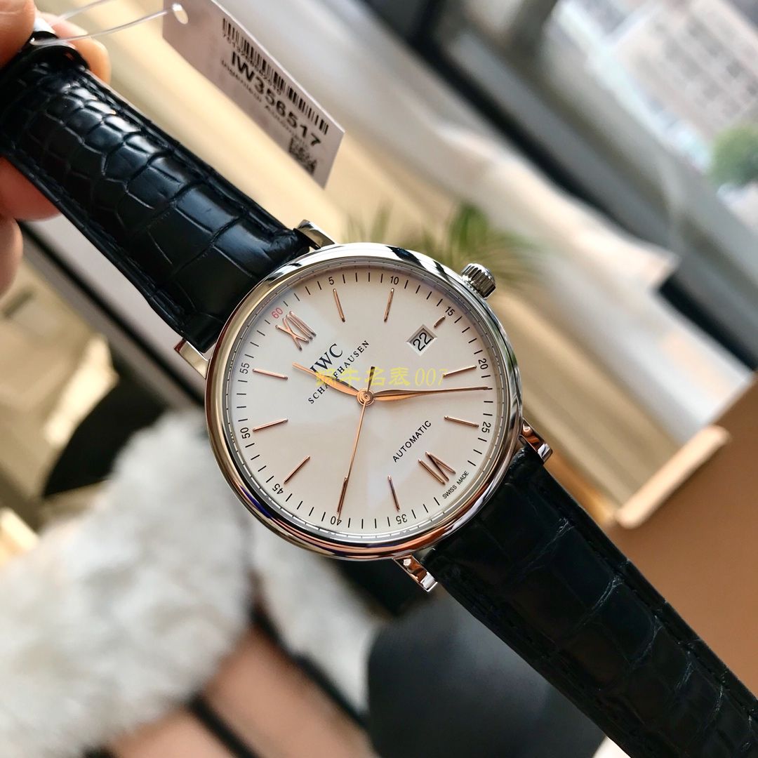 渠道出口订单！原封！缺个经销商印章就是正品！大名鼎鼎的IWC IWC 表柏涛菲诺系列IW356517 wrist watch  / WG193