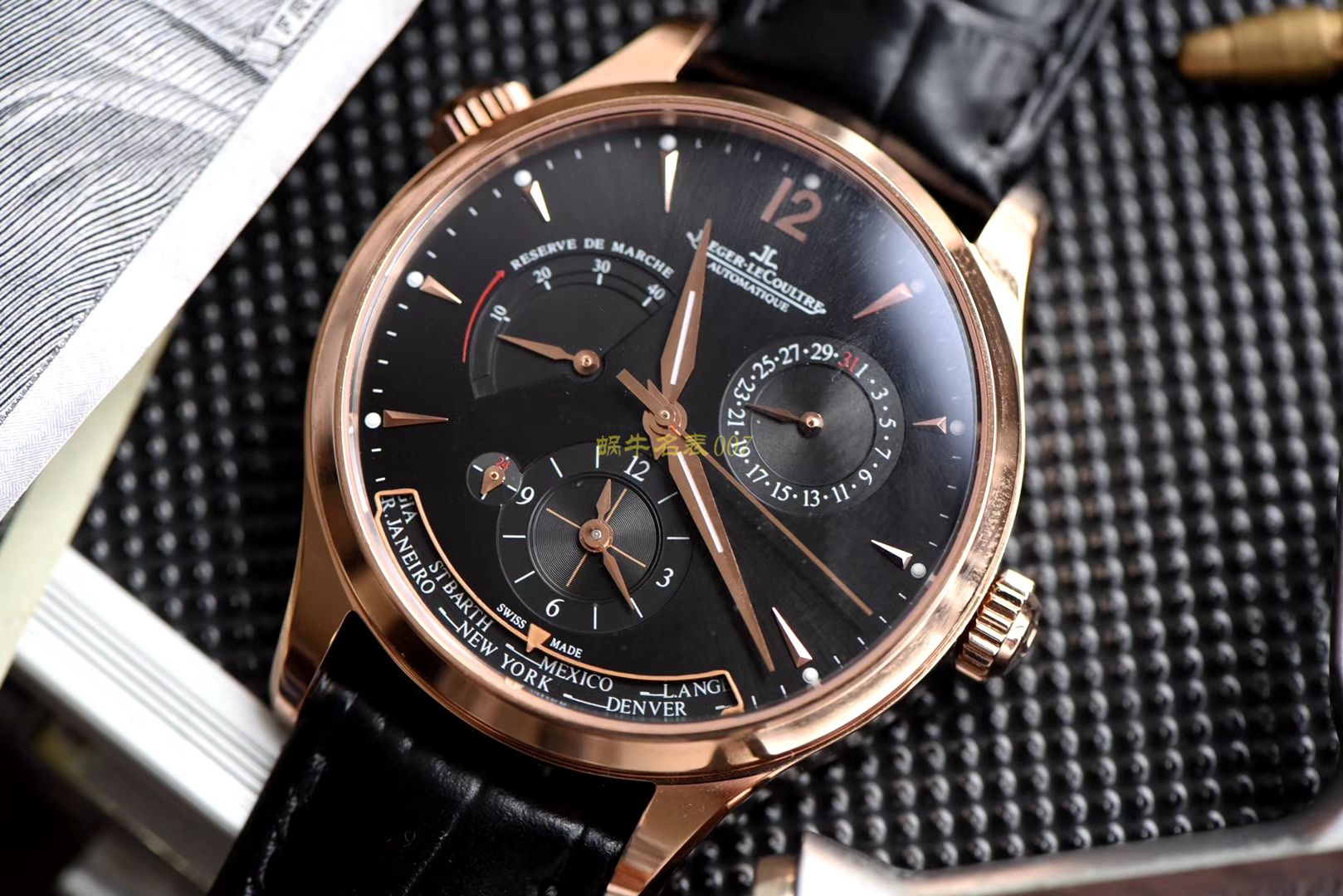 TWA 一比一高仿手表 V2版本 Jaeger-LeCoultre 地理学家大师系列 Q1428421，Q1422421全新升级 多功能 wrist watch   / JJ129