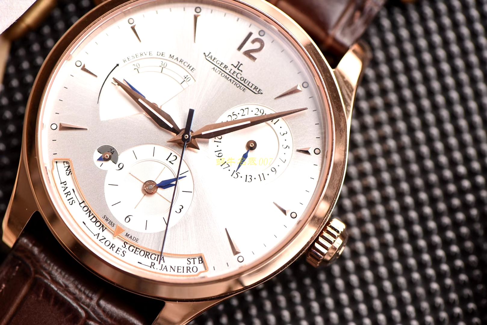 TWA 一比一高仿手表 V2版本 Jaeger-LeCoultre 地理学家大师系列 Q1428421，Q1422421全新升级 多功能 wrist watch   / JJ129