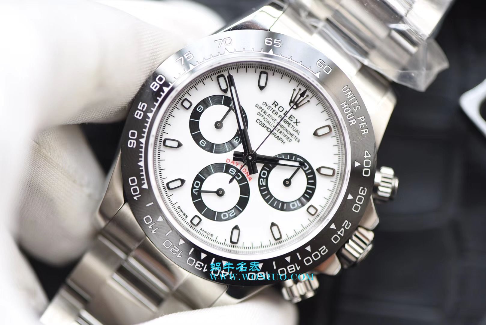  Rolex  Cosmograph Daytona  Ditongna 系列116500LN-78590 top 复刻高仿白盘 wrist watch 熊猫迪【最新升级版904L Ditongna ，速度来秒，N Factory 神作～原装结构4130 Ditongna 】 / R296