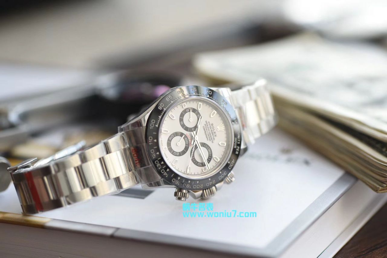  Rolex  Cosmograph Daytona  Ditongna 系列116500LN-78590 top 复刻高仿白盘 wrist watch 熊猫迪【最新升级版904L Ditongna ，速度来秒，N Factory 神作～原装结构4130 Ditongna 】 / R296