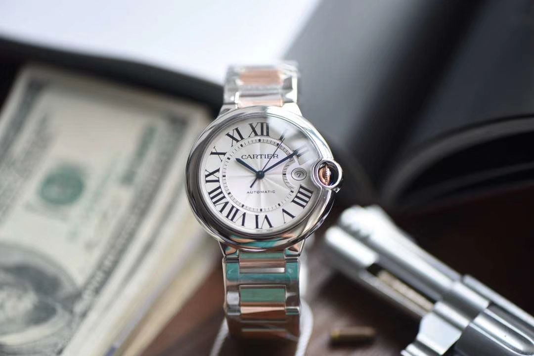  Cartier  蓝气球系列W2BB0004 wrist watch 【V9 Factory 一比一复刻高仿手表】V9 Factory 18K包金蓝气球间金款男款42毫米 / K208