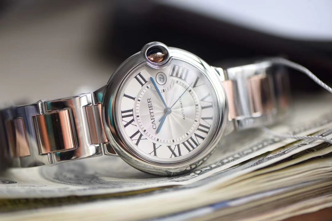  Cartier  蓝气球系列W2BB0004 wrist watch 【V9 Factory 一比一复刻高仿手表】V9 Factory 18K包金蓝气球间金款男款42毫米 / K208