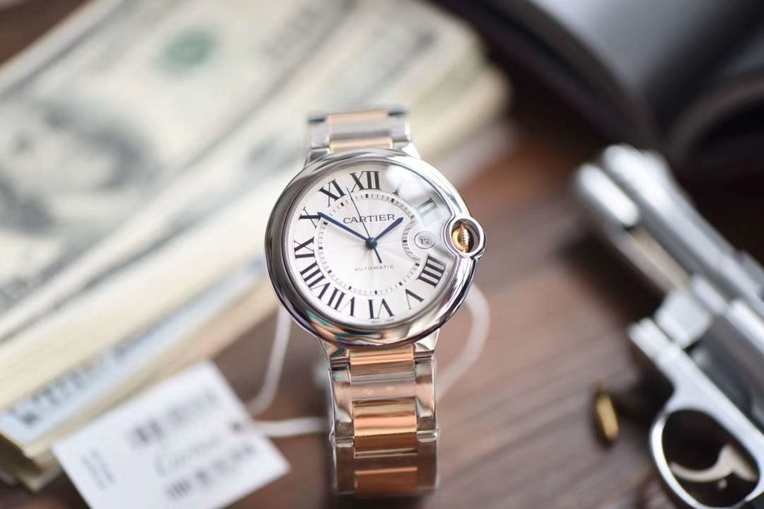 Cartier  蓝气球系列W2BB0004 wrist watch 【V9 Factory 一比一复刻高仿手表】V9 Factory 18K包金蓝气球间金款男款42毫米 / K208