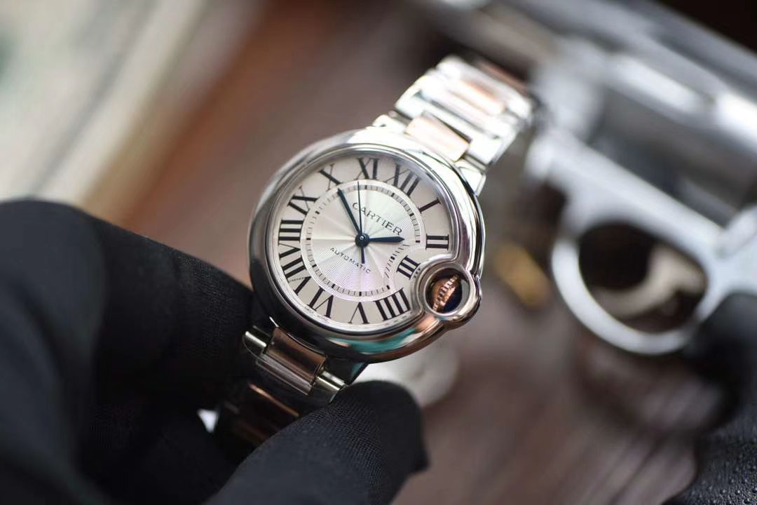  Cartier  蓝气球系列W2BB0023 wrist watch 33毫米玫瑰金女装【V9 Factory 18K包金高仿蓝气球间金款】 / K205