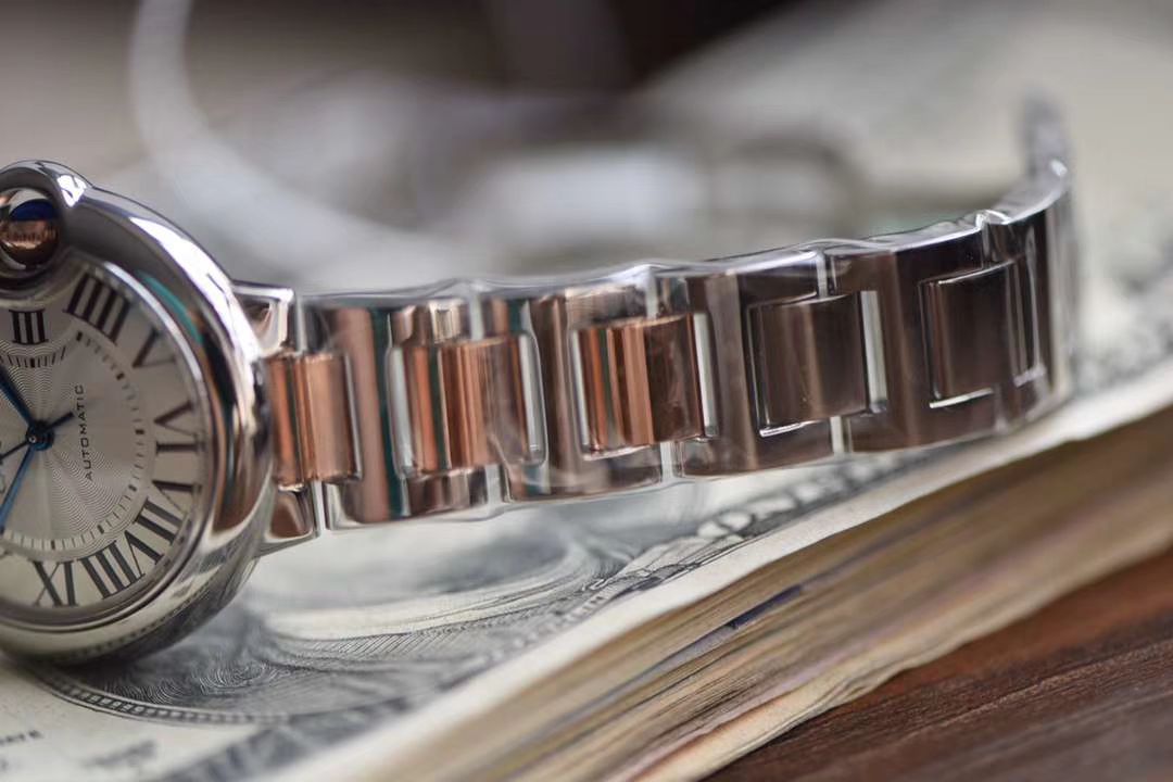  Cartier  蓝气球系列W2BB0023 wrist watch 33毫米玫瑰金女装【V9 Factory 18K包金高仿蓝气球间金款】 / K205