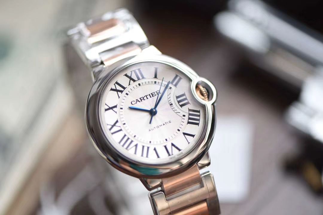  Cartier  蓝气球系列W2BB0003 wrist watch 36毫米玫瑰金女装【V9 Factory 18K包金复刻高仿 Cartier  蓝气球间金款】 / K206