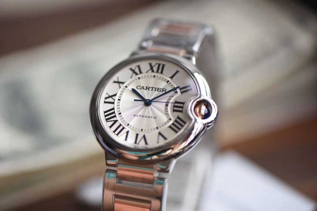  Cartier  蓝气球系列W2BB0003 wrist watch 36毫米玫瑰金女装【V9 Factory 18K包金复刻高仿 Cartier  蓝气球间金款】 / K206