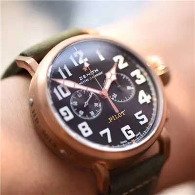  Video analysis 真力时飞行员系列29.2430.4069/21.C800 wrist watch 【XF新品1:1精仿手表：好莱坞大片青铜骑士杀到】