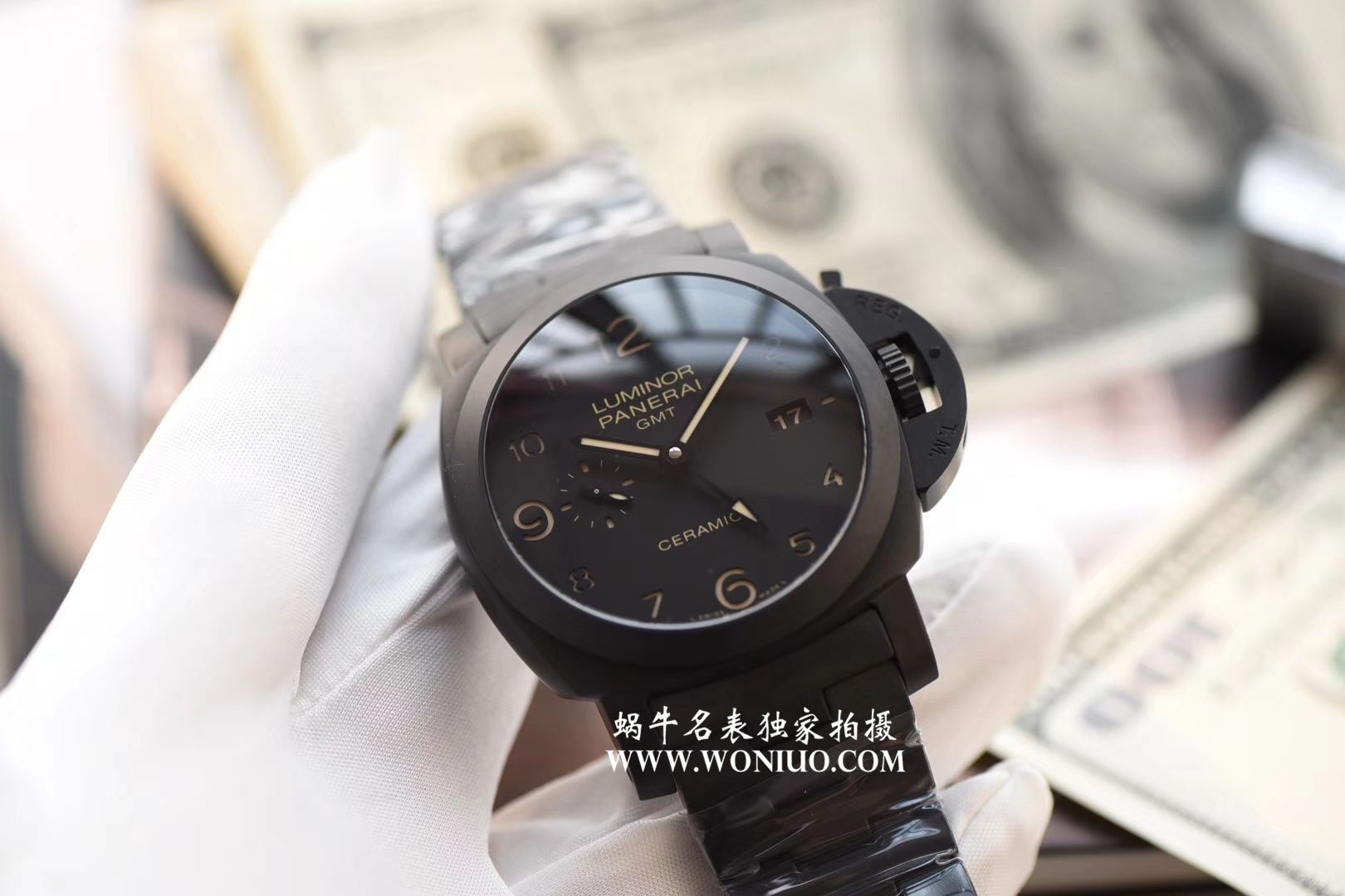  Video analysis Panerai LUMINOR 1950系列PAM00438 wrist watch 一比一复刻【VS出品Panerai PAM00438手表V2版本】 / VSPAM00438MM