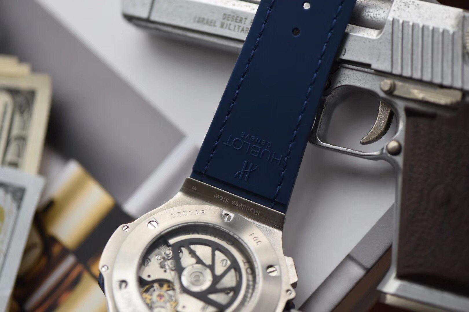 HBBv6新款 hublot  big bang HUBLOT   Big Bang 精钢蓝色  wrist watch  / YB061