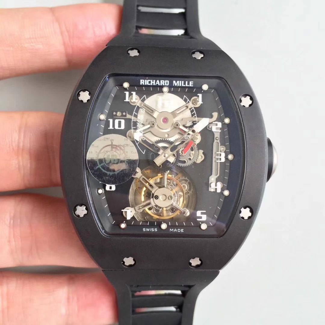 RICHARD MILLE（Richard Mille） Video analysis  Richard Miller 男士系列RM 001 wrist watch JB Factory 高仿RICHARD MILLE RM001真 Tourbillon  / RM 001MM