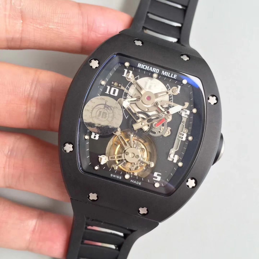 RICHARD MILLE（Richard Mille） Video analysis  Richard Miller 男士系列RM 001 wrist watch JB Factory 高仿RICHARD MILLE RM001真 Tourbillon  / RM 001MM
