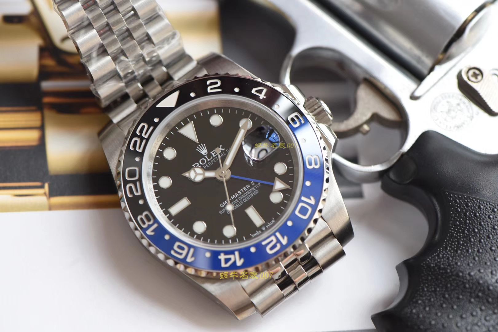 【视频讲解】 Rolex  GMT MASTER II系列m126710blnr-0002 wrist watch 【DJ一比一复刻最新升级克隆高仿3186 Movement  Rolex  GMT MASTER I二代黑篮圈】 / R300