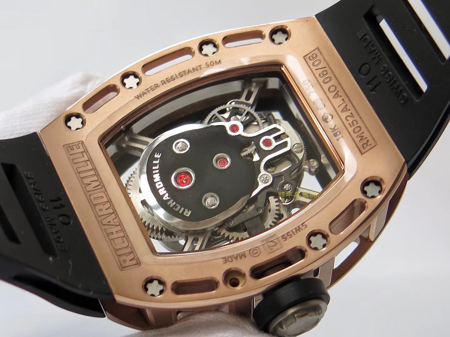 RICHARD MILLE  Richard Miller 男士系列RM 52-01 wrist watch 【 top 复刻高仿 RICHARD MILLE 骷髅头 Tourbillon 】 / RM052FD