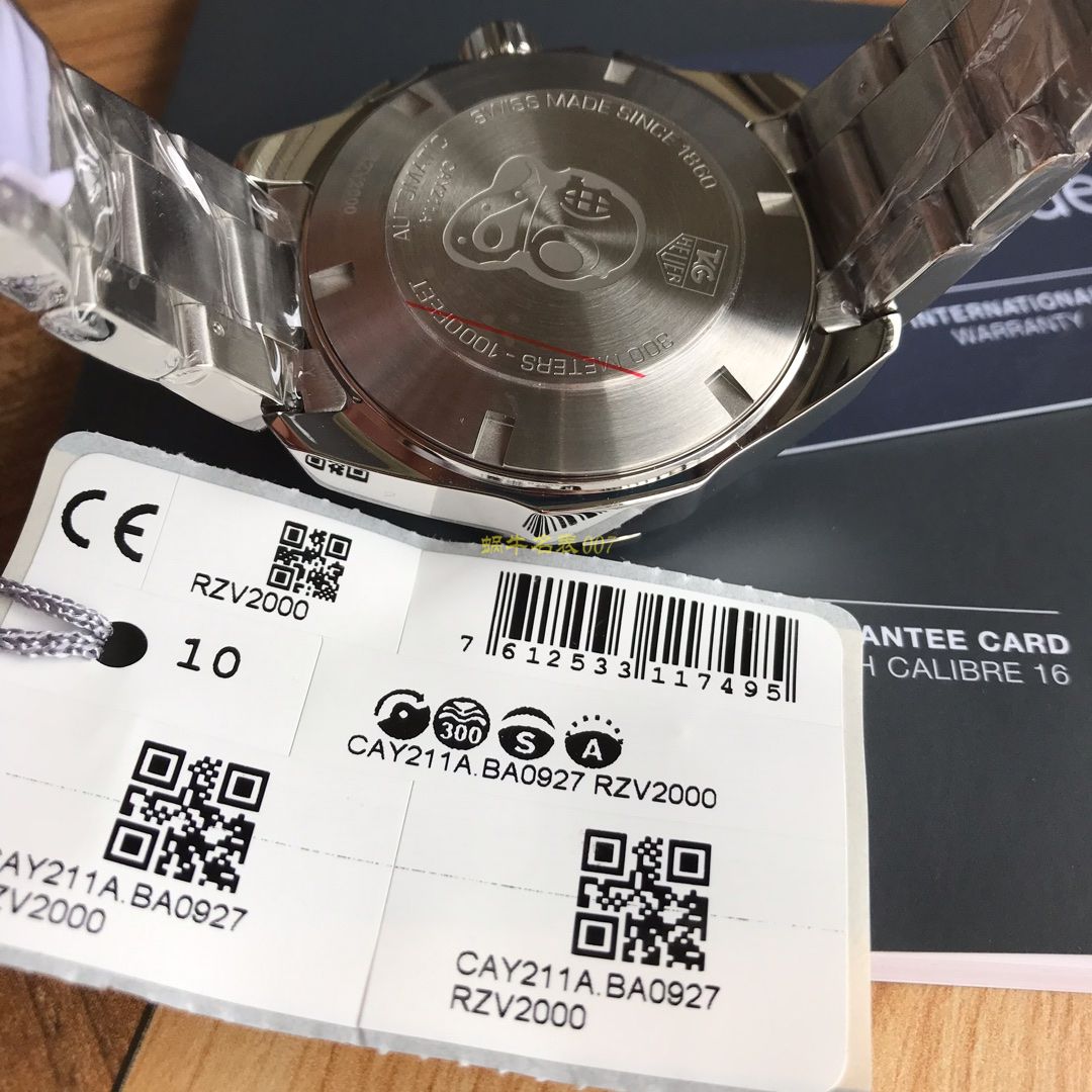 【 Video analysis 】 TAG Heuer 竞潜系列CAY211A.BA0927 wrist watch ，CAY211A.FC6361， TAG Heuer 竞潜系列原单计时机械表，搭载原装瑞士ETA7750机械 Movement  / TG065