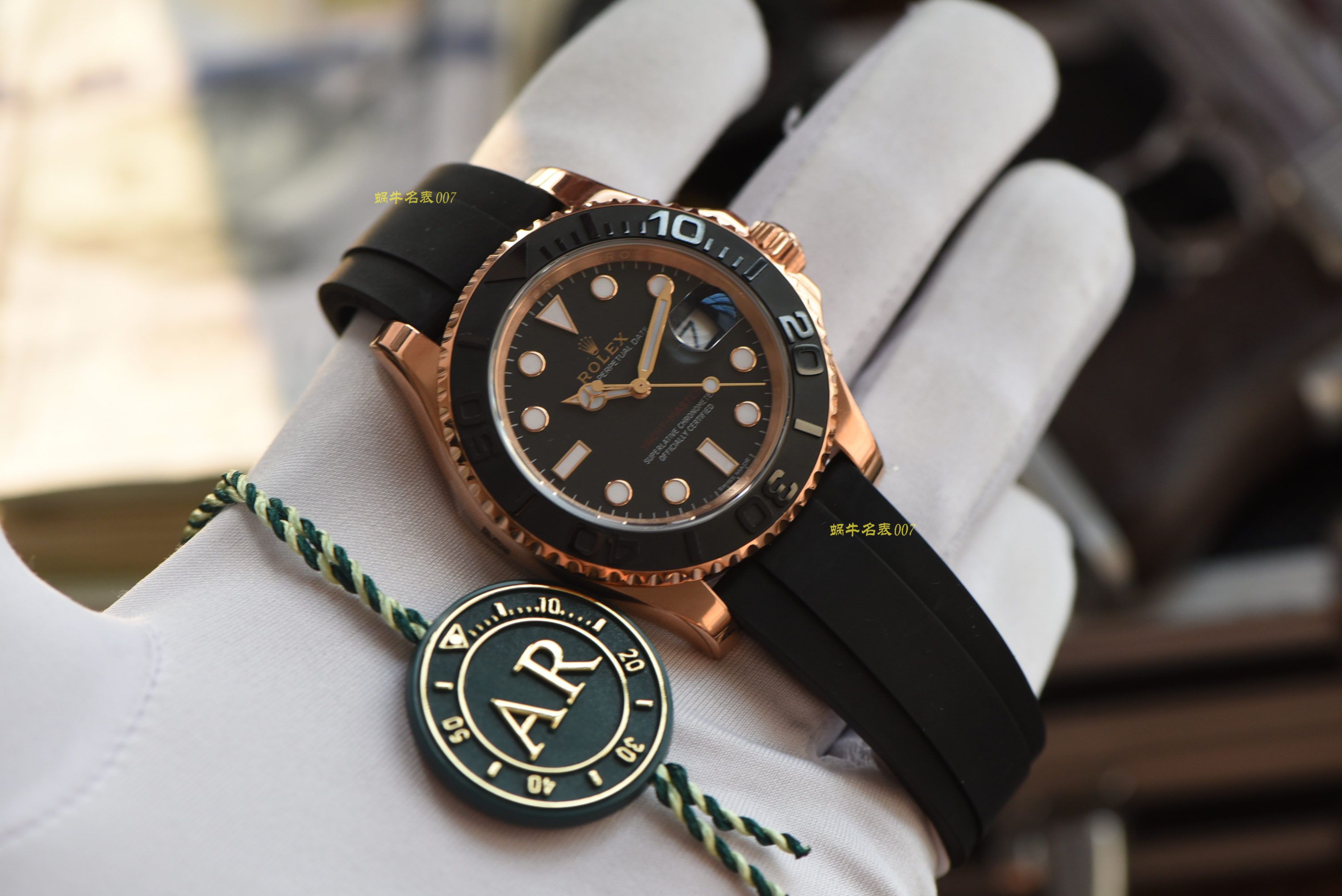 【 Video analysis 】AR Rolex  Yacht-Master 系列116655-Oysterflex bracelet wrist watch （AR一比一高仿 Rolex 金游艇） / R312
