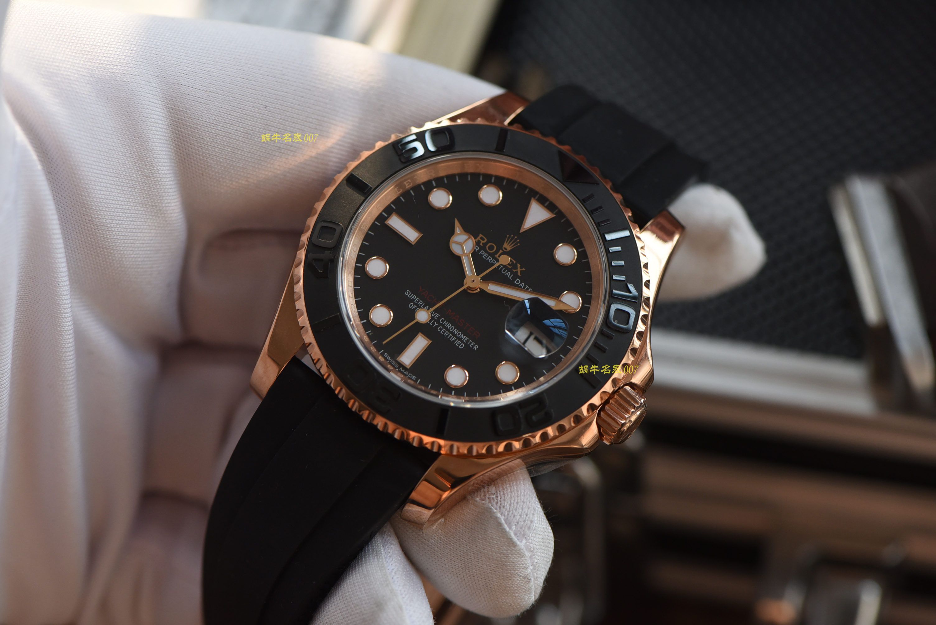 【 Video analysis 】AR Rolex  Yacht-Master 系列116655-Oysterflex bracelet wrist watch （AR一比一高仿 Rolex 金游艇） / R312