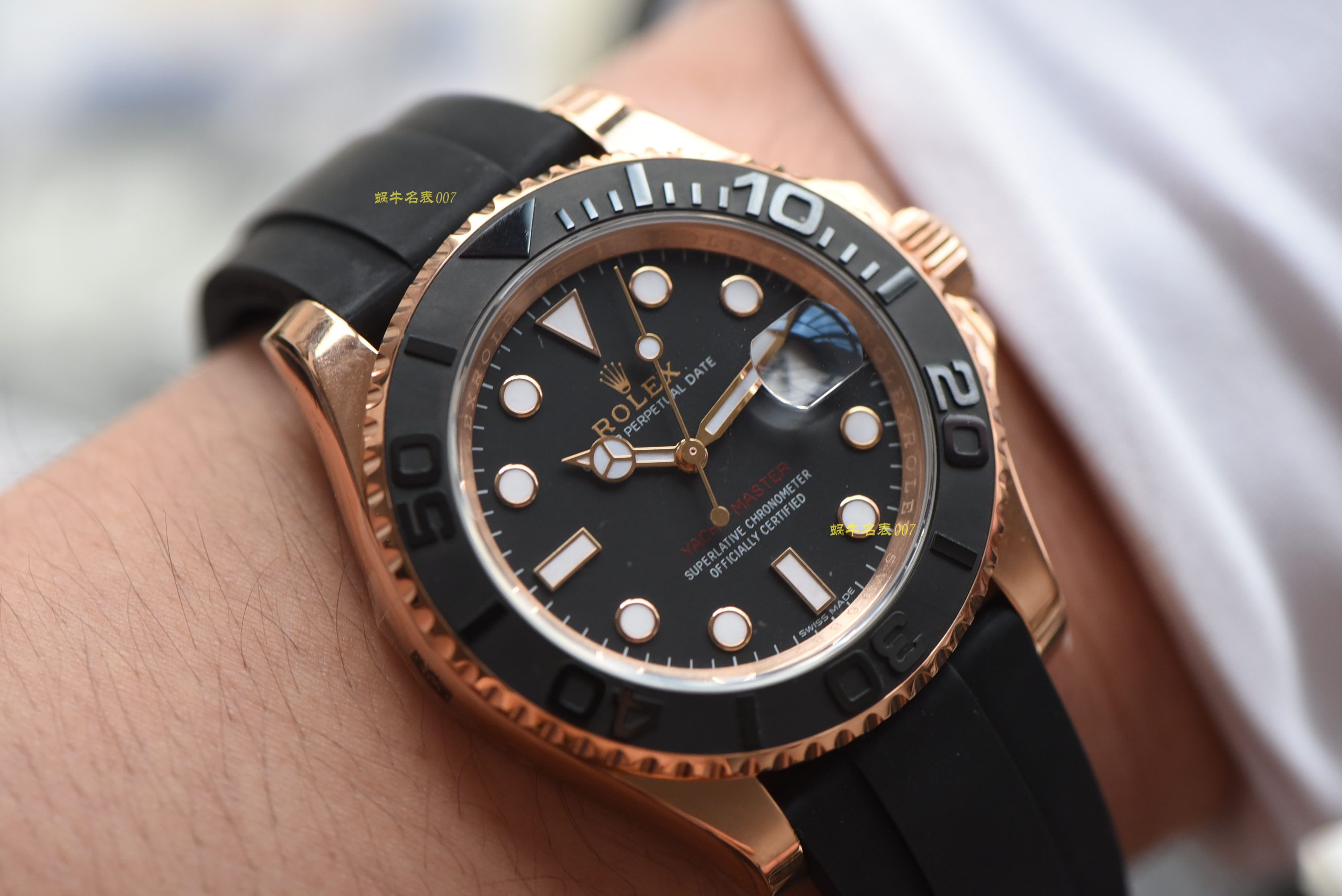 【 Video analysis 】AR Rolex  Yacht-Master 系列116655-Oysterflex bracelet wrist watch （AR一比一高仿 Rolex 金游艇） / R312