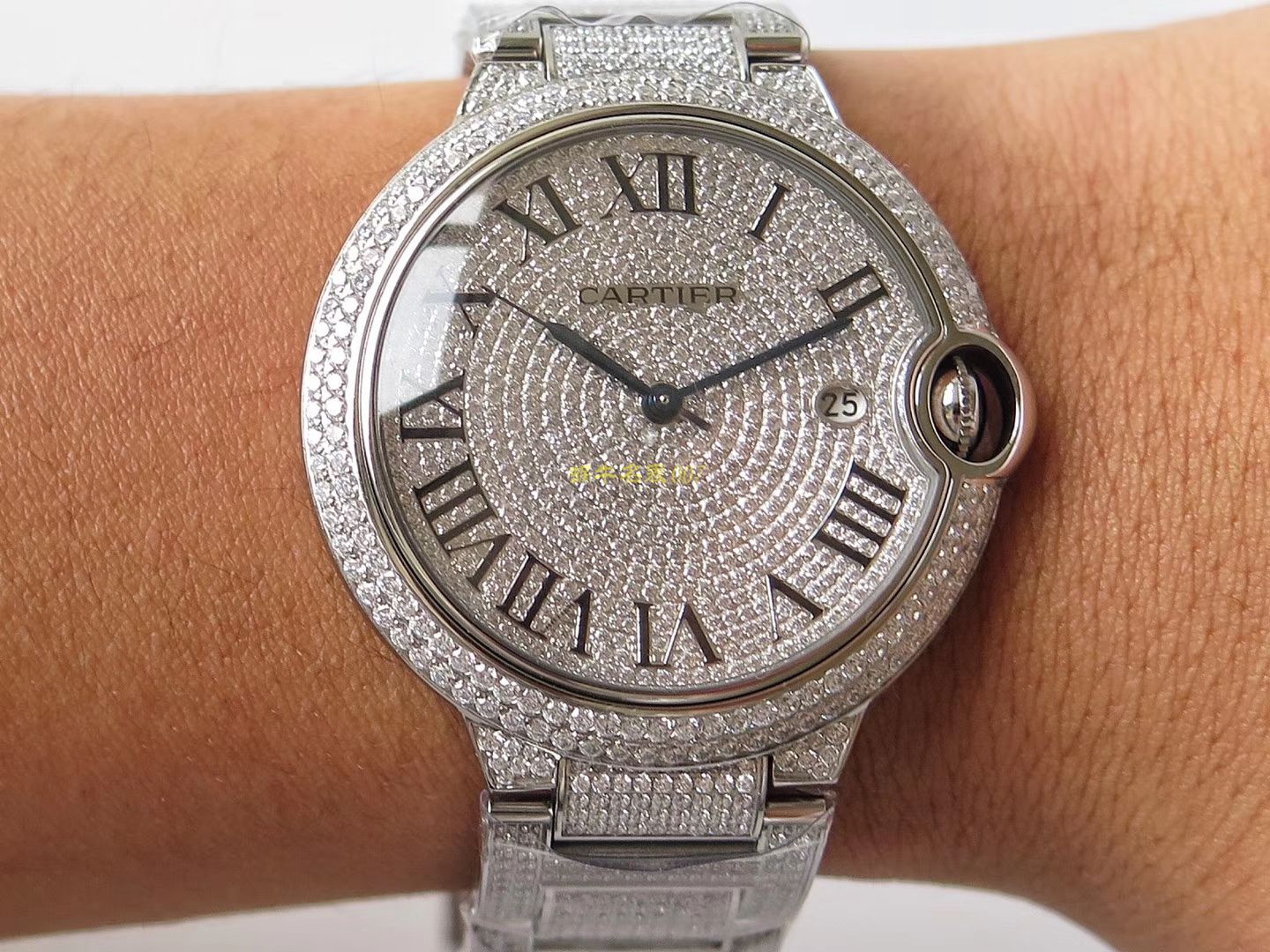 【TW一比一高仿】] Cartier  神豪级满钻版42mm大气球W69006Z2（全玫瑰金版）以及WE9009Z3（全白金版） wrist watch  / K213