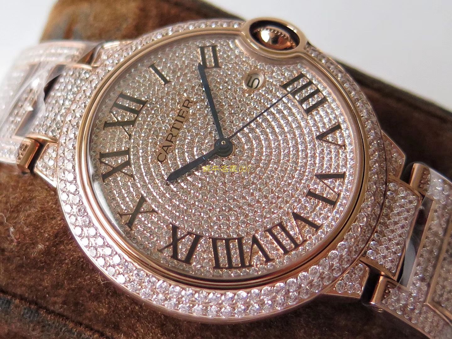 【TW一比一高仿】] Cartier  神豪级满钻版42mm大气球W69006Z2（全玫瑰金版）以及WE9009Z3（全白金版） wrist watch  / K213