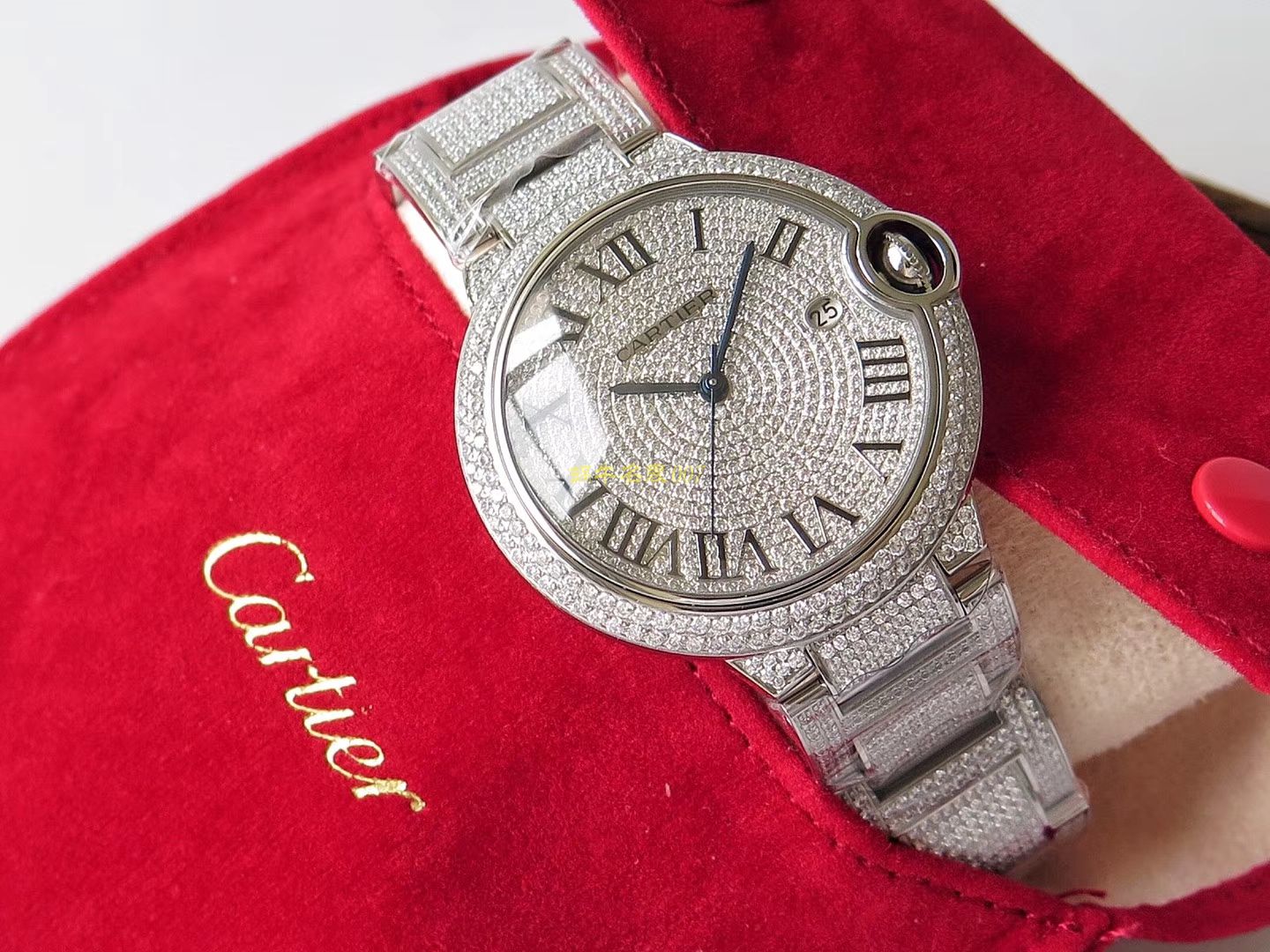 【TW一比一高仿】] Cartier  神豪级满钻版42mm大气球W69006Z2（全玫瑰金版）以及WE9009Z3（全白金版） wrist watch  / K213