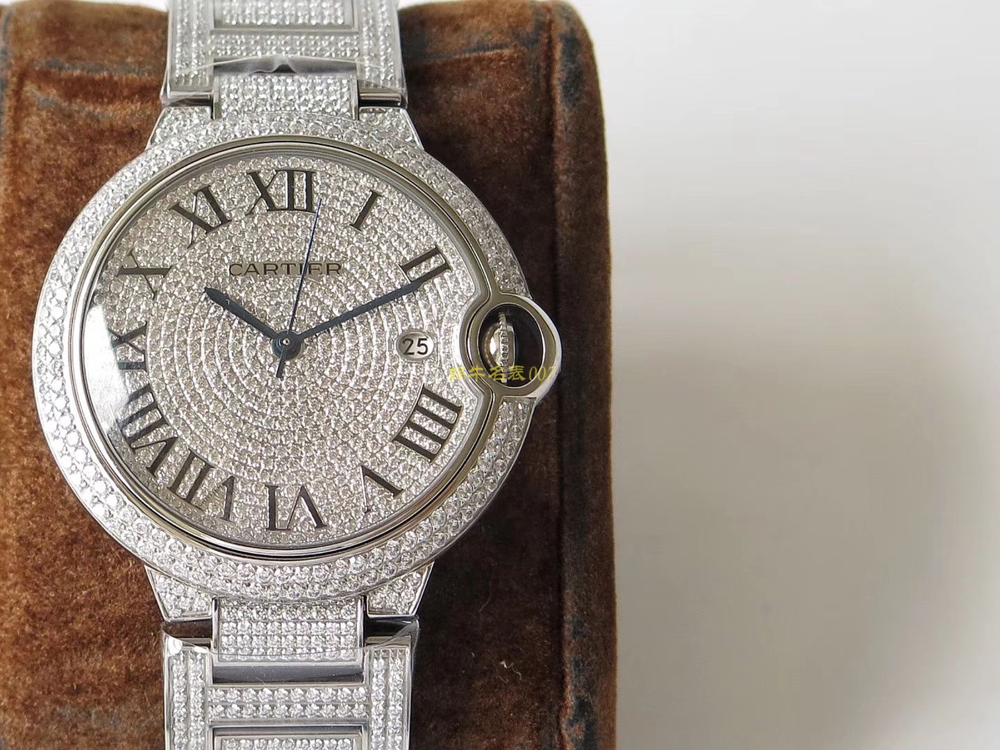 【TW一比一高仿】] Cartier  神豪级满钻版42mm大气球W69006Z2（全玫瑰金版）以及WE9009Z3（全白金版） wrist watch  / K213
