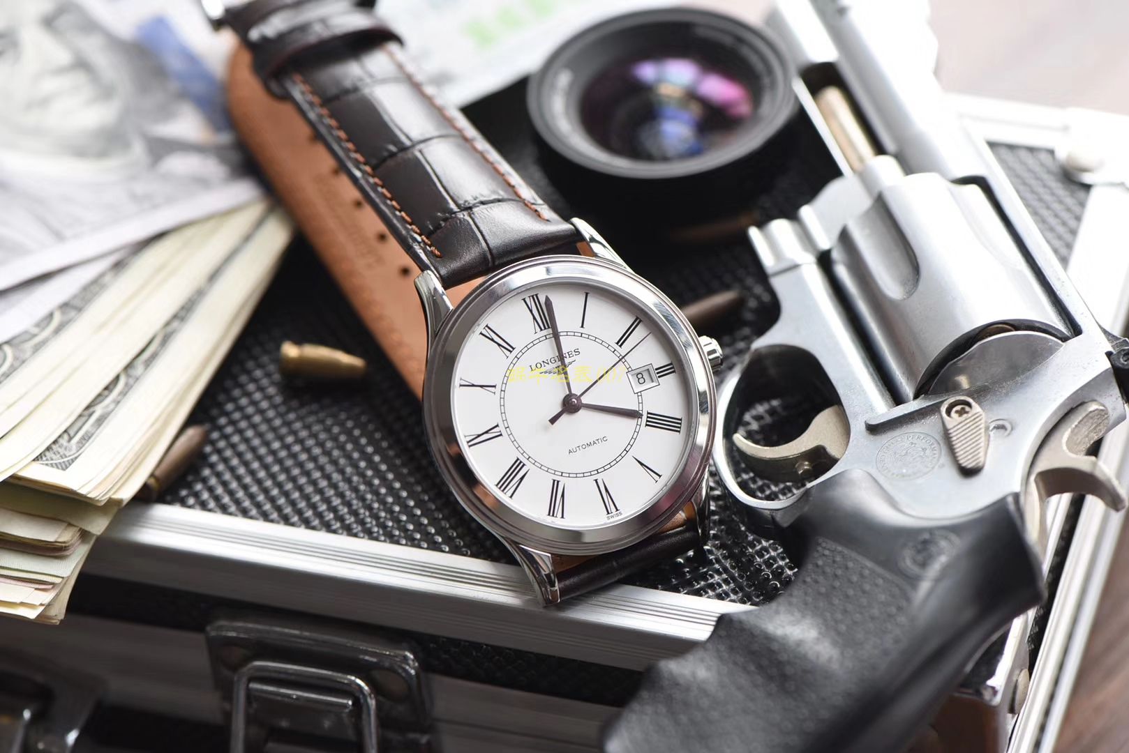  Longines 优雅军旗系列 L4.874.4.12.6，L4.874.4.96.6等男士机械 wrist watch 【 Longines 军旗系列精品❗ 超薄1：1 top 高仿版本～】 / L109