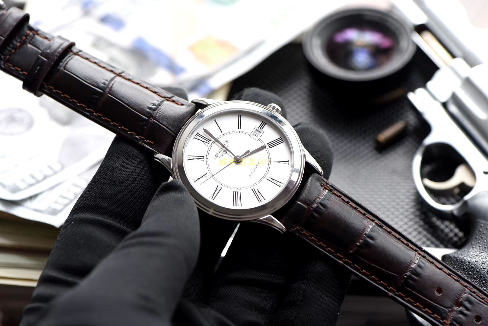  Longines 优雅军旗系列 L4.874.4.12.6，L4.874.4.96.6等男士机械 wrist watch 【 Longines 军旗系列精品❗ 超薄1：1 top 高仿版本～】 / L109