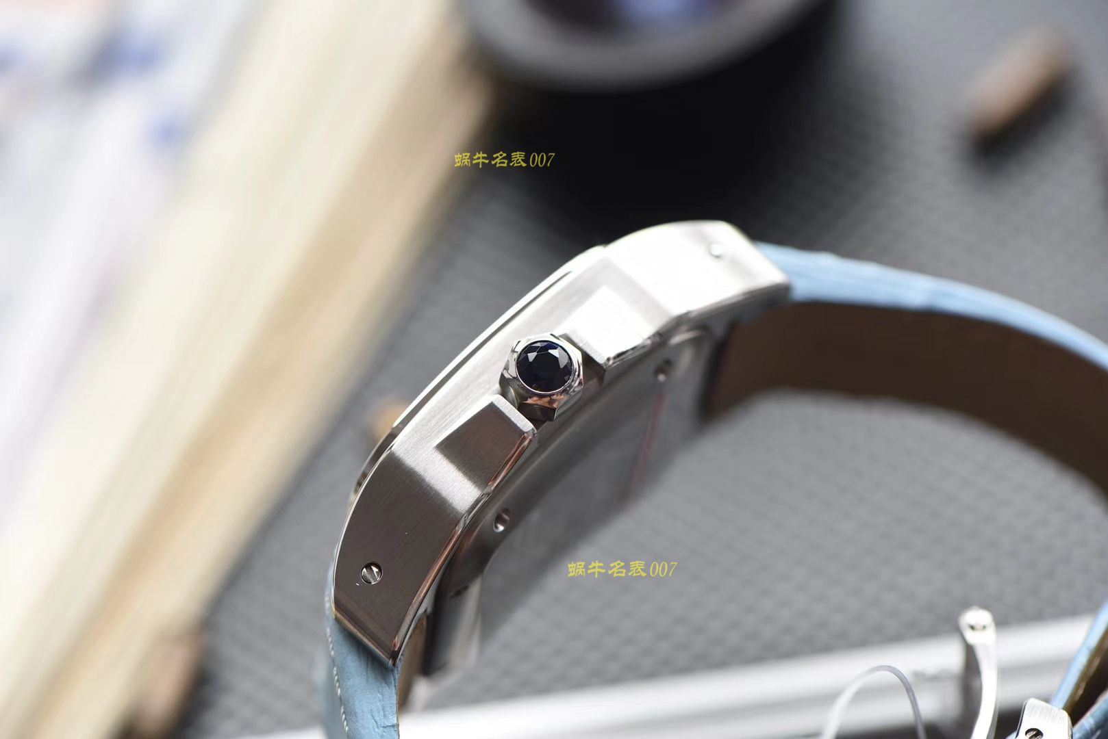 【 Video analysis 】 Cartier  Cartier   Santos W20106X8机械女士 wrist watch （V6一比一超A高精仿搭配蓝色 watchband  ） / K216