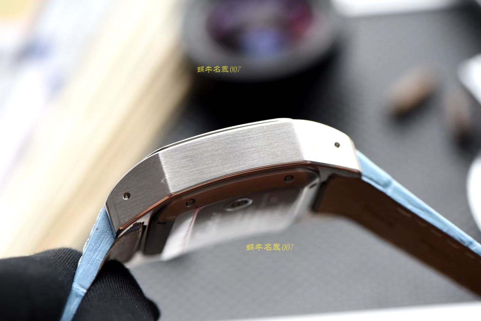 【 Video analysis 】 Cartier  Cartier   Santos W20106X8机械女士 wrist watch （V6一比一超A高精仿搭配蓝色 watchband  ） / K216