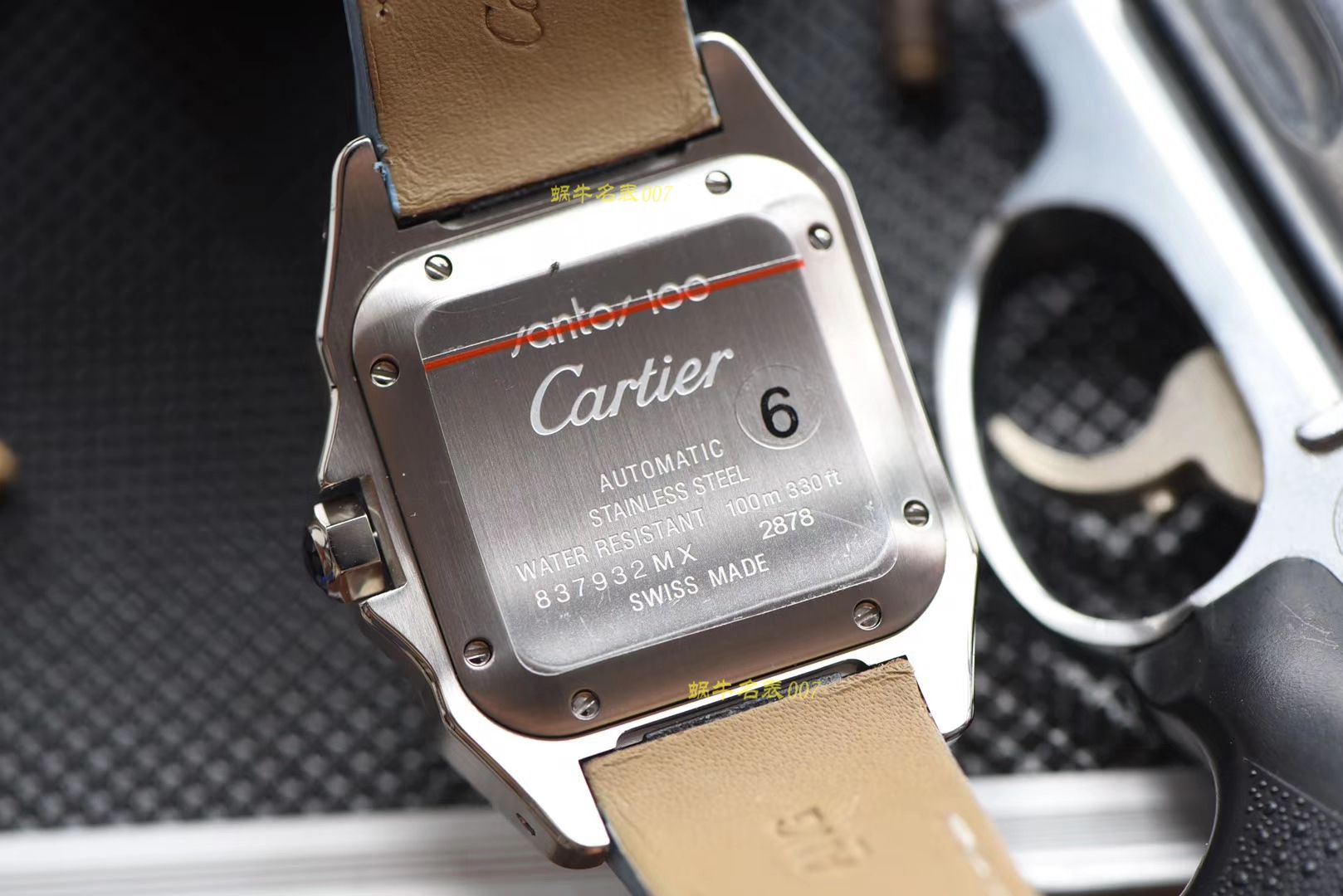 【 Video analysis 】 Cartier  Cartier   Santos W20106X8机械女士 wrist watch （V6一比一超A高精仿搭配蓝色 watchband  ） / K216
