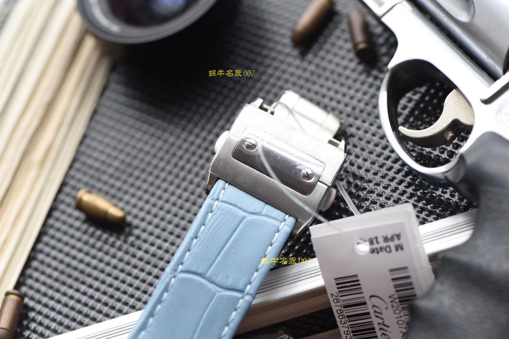【 Video analysis 】 Cartier  Cartier   Santos W20106X8机械女士 wrist watch （V6一比一超A高精仿搭配蓝色 watchband  ） / K216