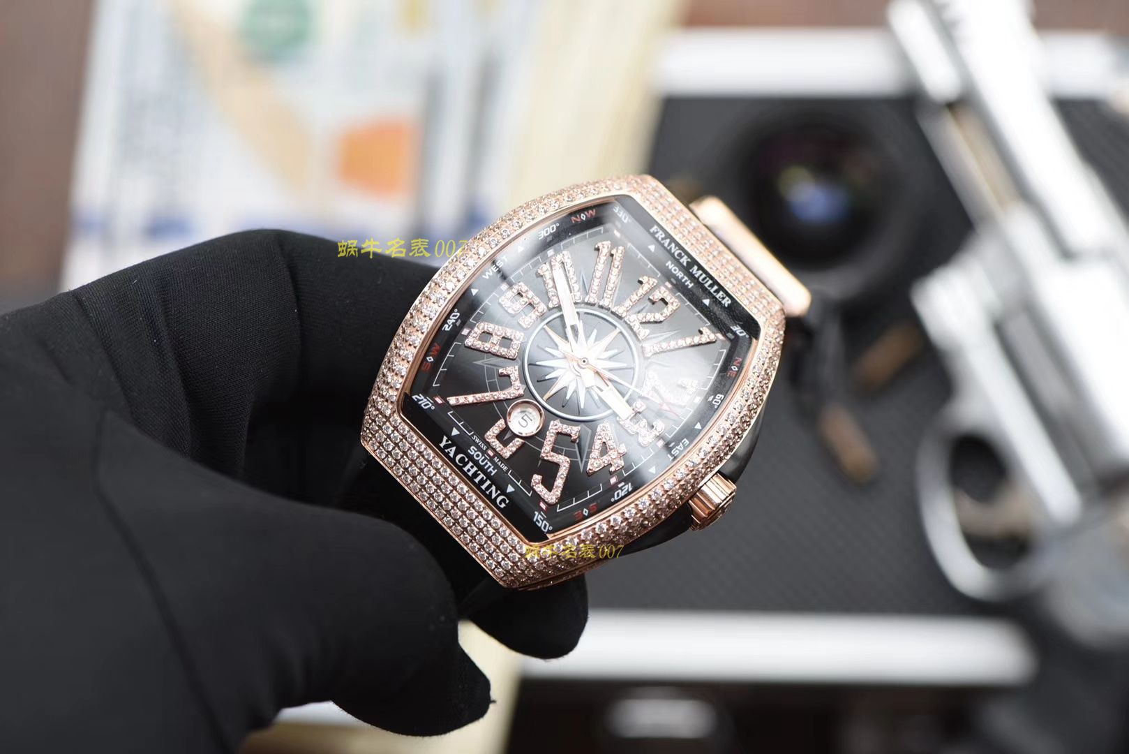 【ABS一比一超A高精仿Franck Muller】Franck MullerMEN'S COLLECTION系列V 45满钻 wrist watch  / FL033