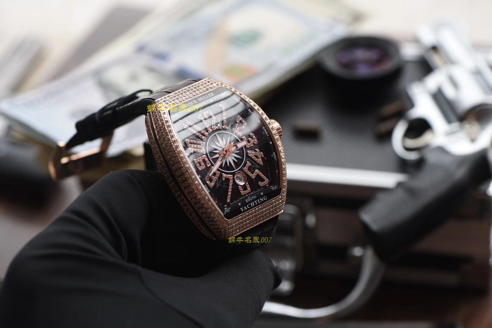 【ABS一比一超A高精仿Franck Muller】Franck MullerMEN'S COLLECTION系列V 45满钻 wrist watch  / FL033
