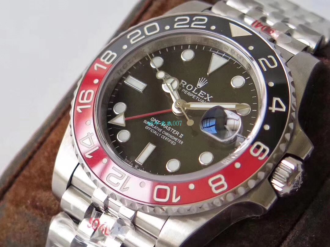 GM出品 Rolex  GMT MASTER ll: GM2019年度 Rolex  GMT MASTER II终极V2版本 GMT MASTER 黑红圈 / R319