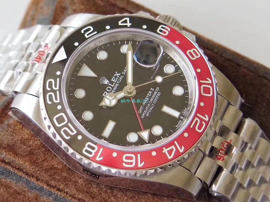 GM出品 Rolex  GMT MASTER ll: GM2019年度 Rolex  GMT MASTER II终极V2版本 GMT MASTER 黑红圈 / R319