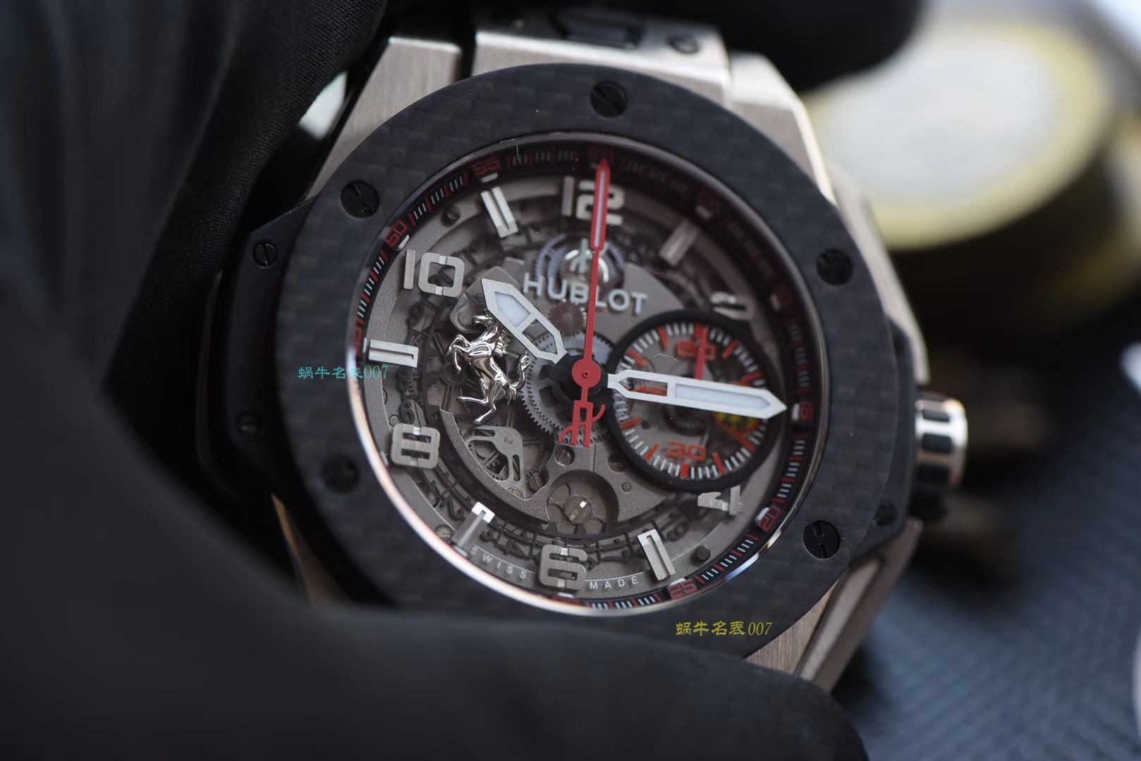 【 Video analysis V6出品】Hublot Big Bang Ferrari Titanium F3系列  hublot 法拉利401.NQ.0123.VR wrist watch  / YB066
